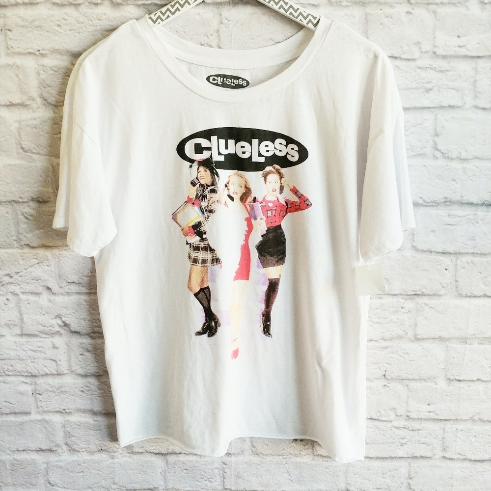 NWOT Clueless White Short Sleeve Tee XL